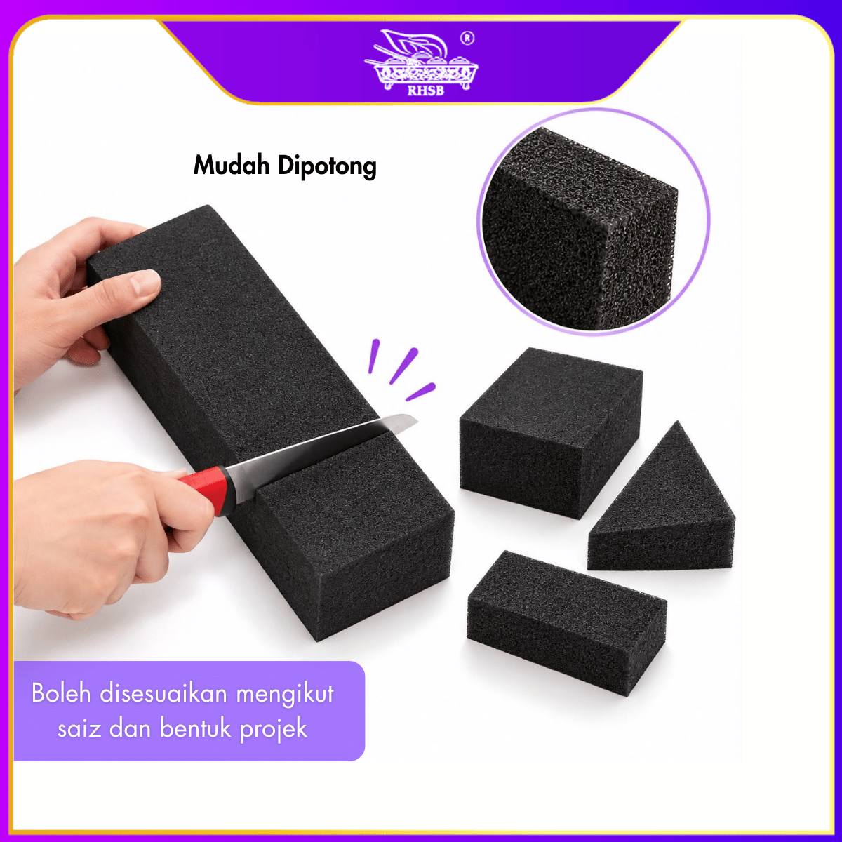 [1 PC] 2 Meter Magic Span | Span Bunga Hitam Putih | Span Bunga | Dust Free Foam | White Foam | Span Kering Tak Berhabuk | SPT-09