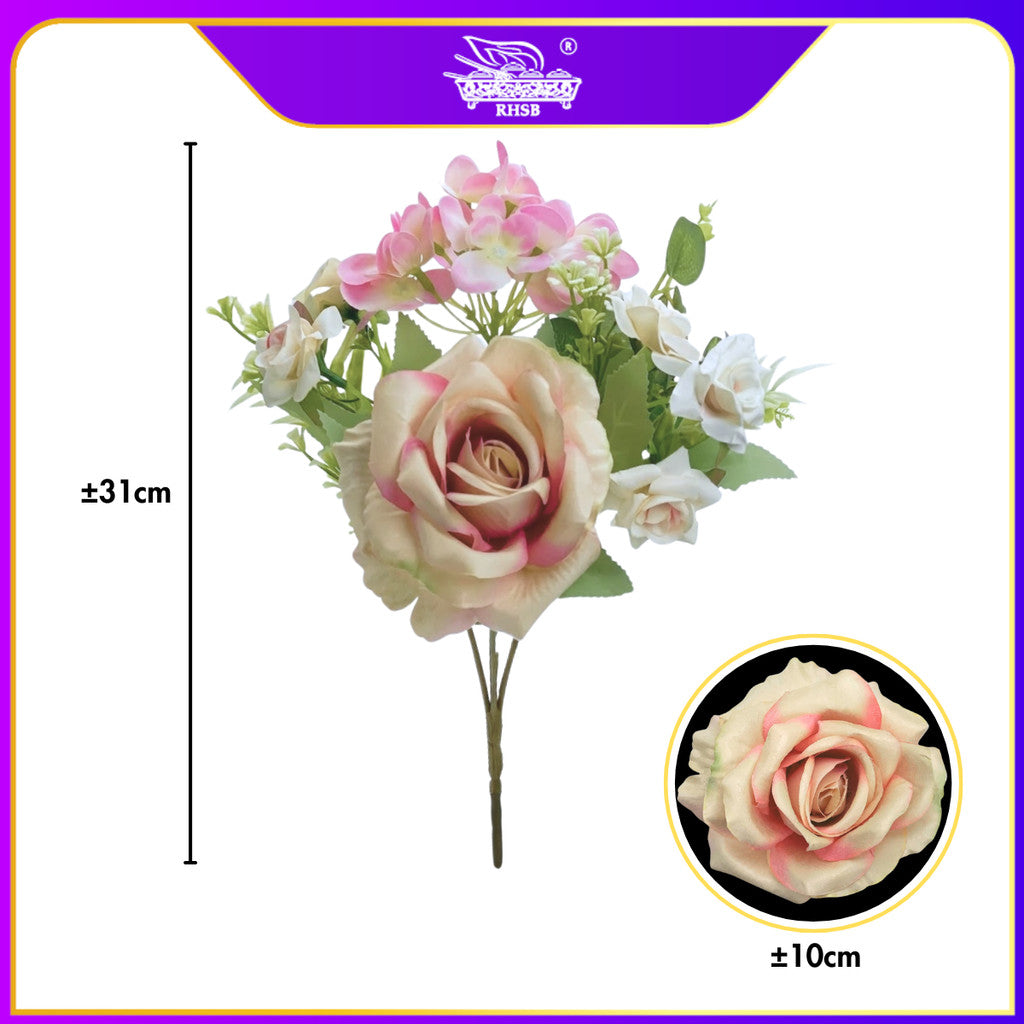 [1 PC] GLITTER ROSE / BUNGA ROSE / BUNGA HIASAN / ARTIFICIAL FLOWER / BUNGA MURAH / AF10049
