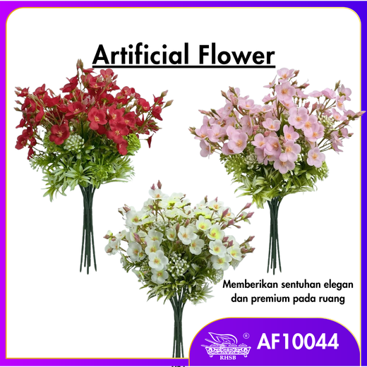 [1PC] 5 HEADS MERCURY FLOWER / ARTIFICIAL FLOWER / BUNGA HIASAN / WEDDING DECORATION / PERIWINKLE FLOWER / AF10044