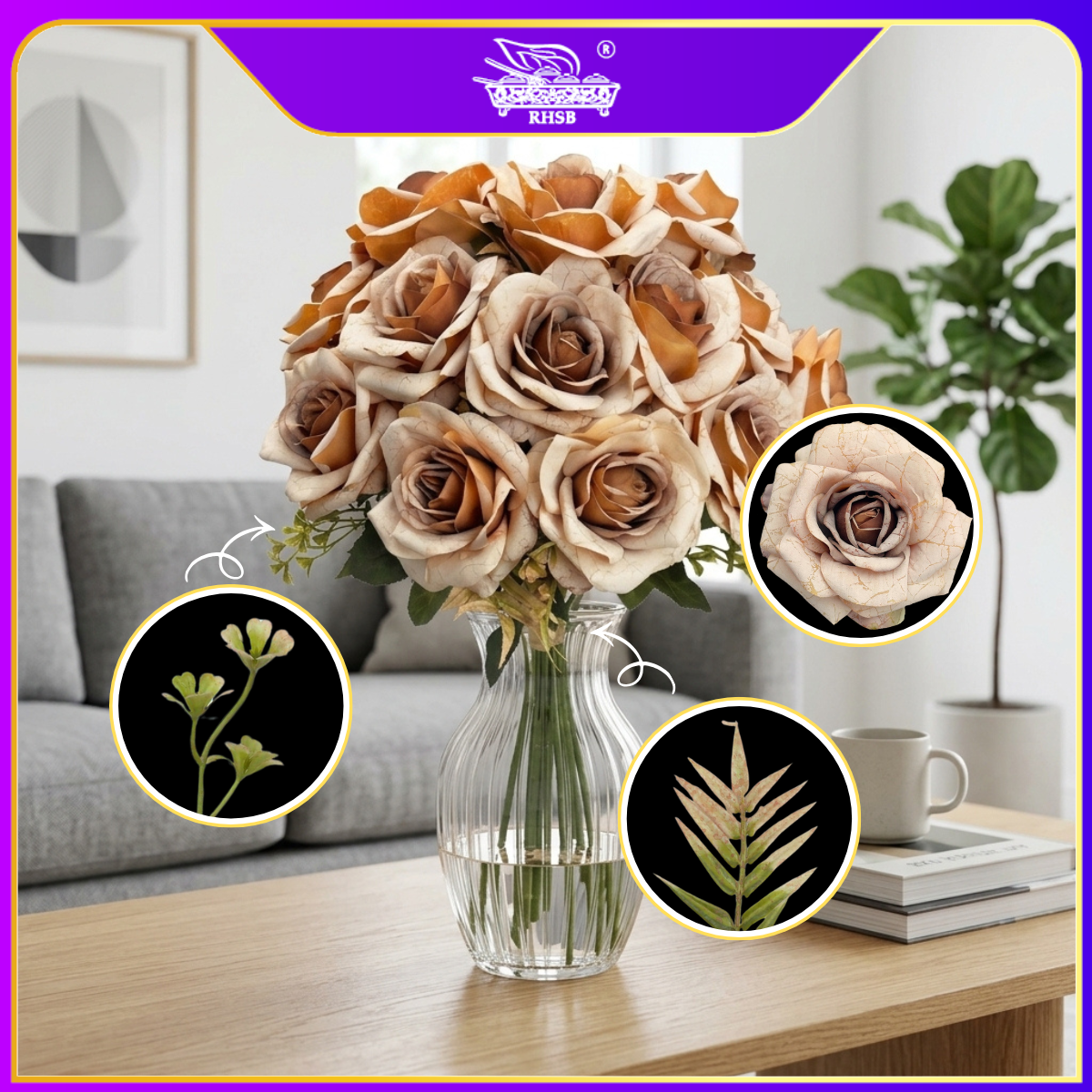 [1 PC] Artificail Rose 42cm | Bunga Ros Gubahan AF10007