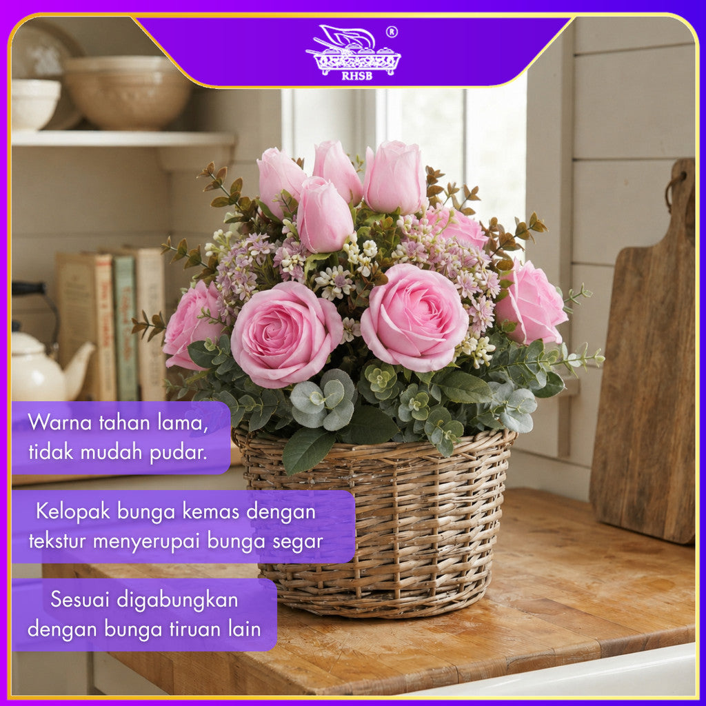 [1 PC] ROSE / VINTAGE ROSE/ BUNGA ROSE / BUNGA HIASAN / ARTIFICIAL FLOWER / FLOWER AF10001