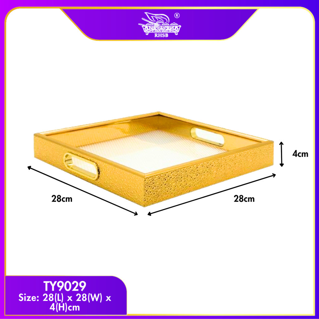 [1 SET] Acrylic Fruit Tray/ GIFT TRAY/ DIY WEDDING TRAY/ DULANG HIDANGAN/ FOOD TRAY/ LUXURY SERVING TRAY/ TY9019-TY9023