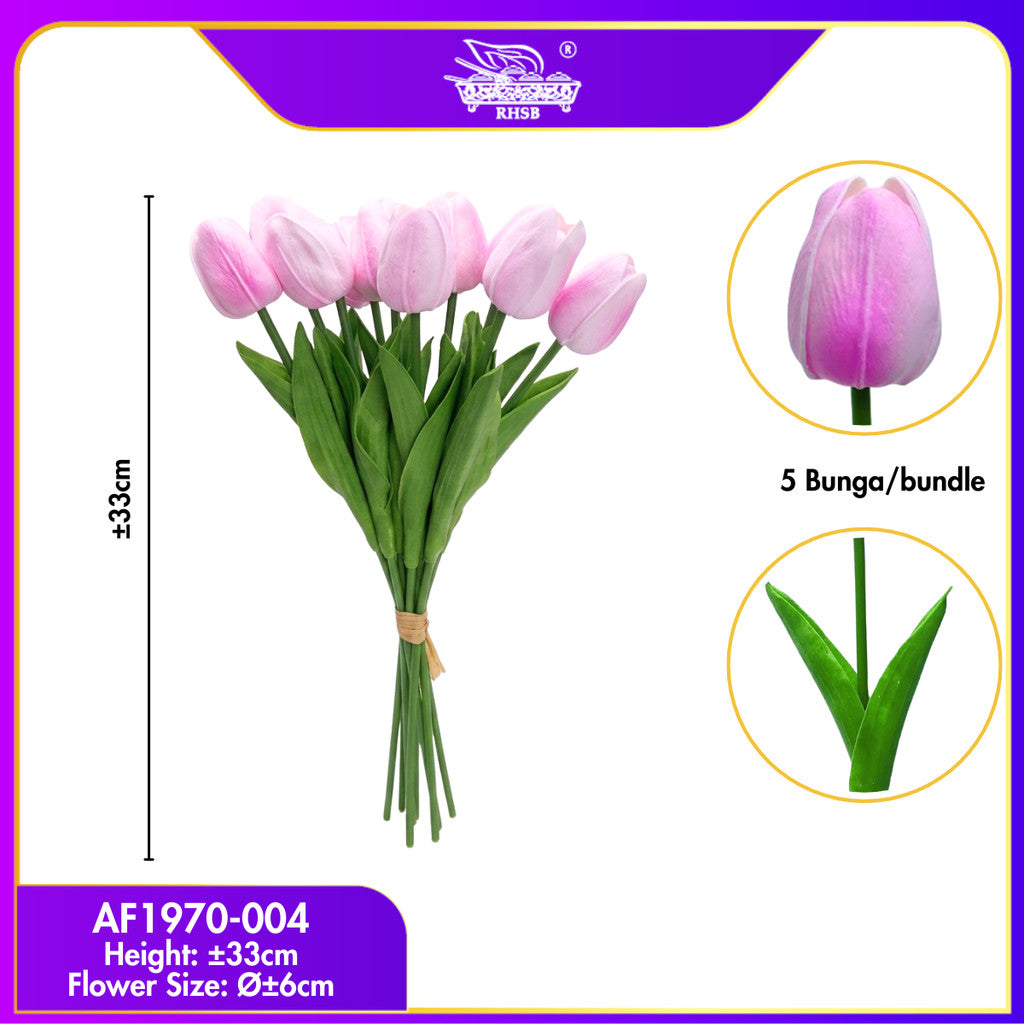 [1PC] ARTIFICIAL TULIP/ BOUQUET BRIDAL/ BUNGA HIASAN/ WEDDING DECORATION/ DINING TABLE DECOR/ BUNGA TULIP HIASAN/ AF1970
