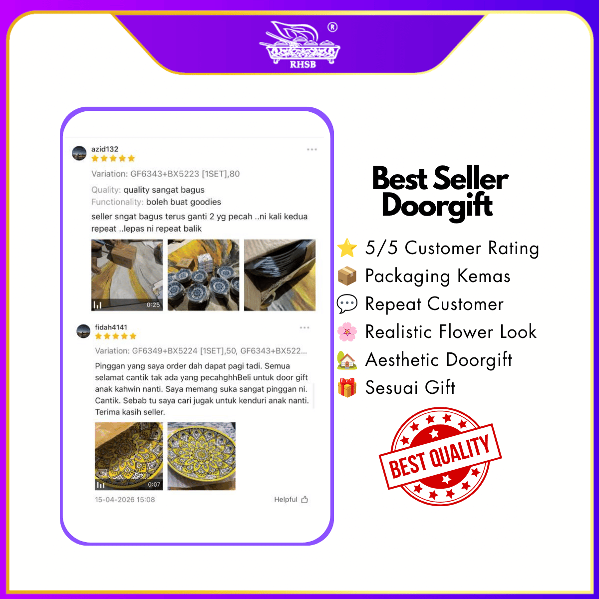 [10 SET] DOORGIFT PIRING SOS SERAMIK GF6419-GF6423 [1/16/32]