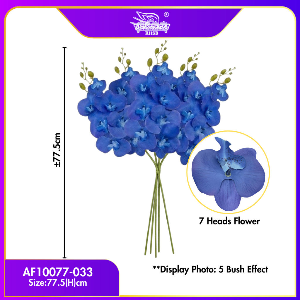 [1 PC] 9/7 Heads Artificial Orchid Latex / Bunga Orkid Hiasan / Orkid Latex / Orkid / Orchid / Bunga Hiasan