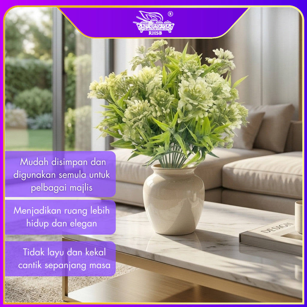 [1 PC] SPRING GRASS LILY / ARTIFICIAL LEAVES / DAUN HIASAN / HOME DECORATION / ARTIFICIAL PLANT / AF1878-1879