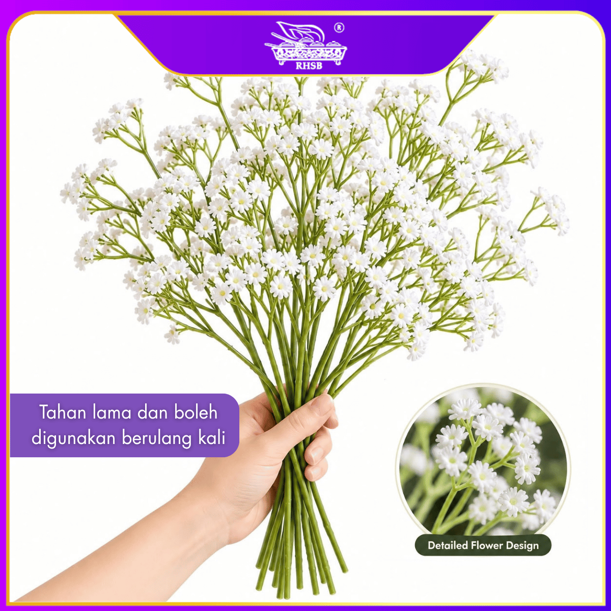 [1 PC] ARITFICIAL BABY BREATH / HAND BOUQUET / BUNGA BABY BREATH / BUNGA HIASAN / ARTIFICIAL FLOWER / FLOWER AF1966