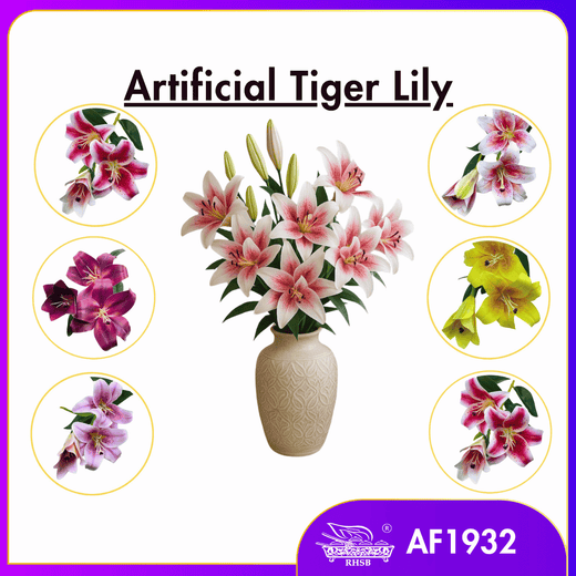 [1 PC] 74cm Artificial Lily Flower 3 Heads / Bunga Lily / Bunga Hiasan Rumah / Flower Bouquet AF1932