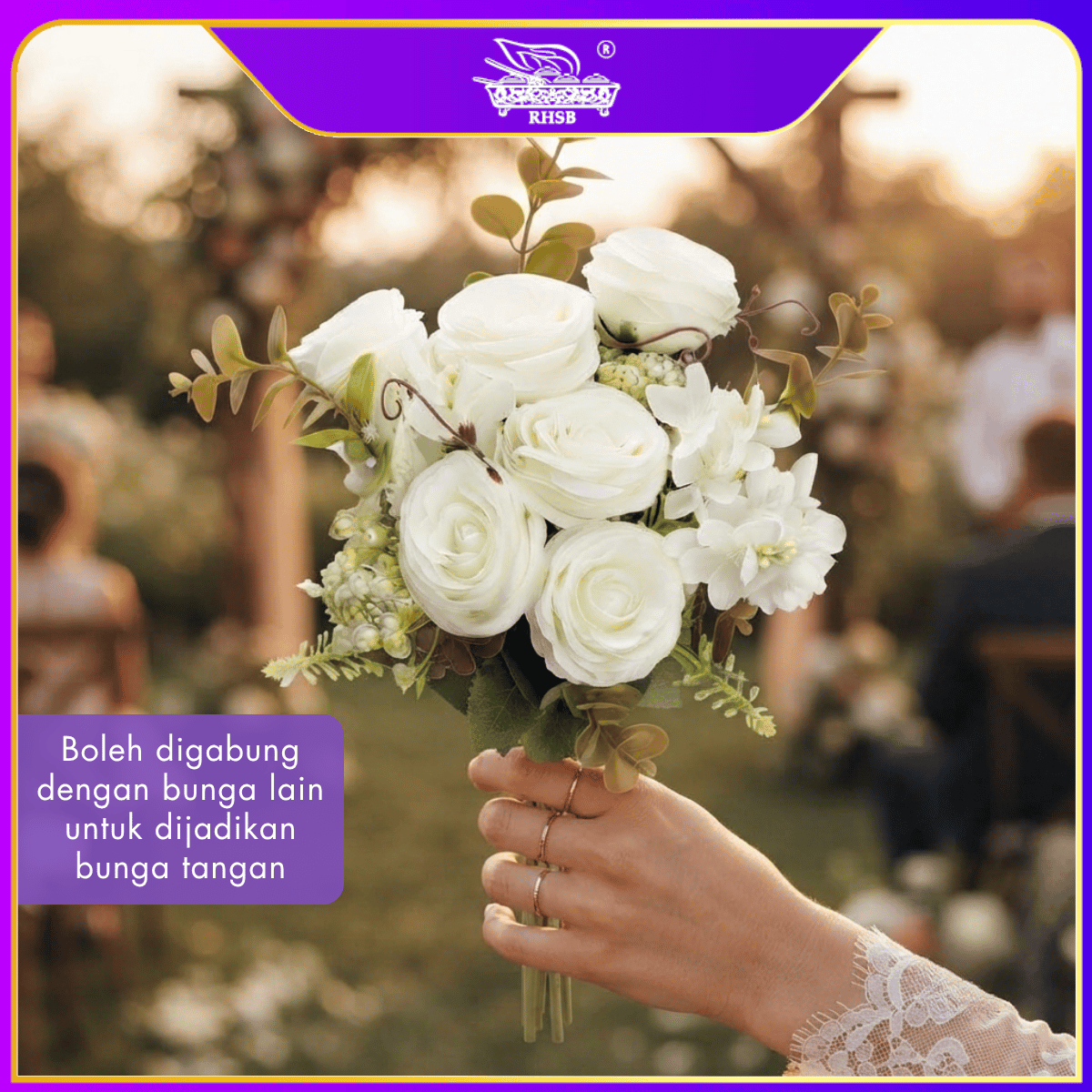 [1 PC] Artificial Rose Dahlia | Flower Bouquet | Bunga Peony | Bunga Hiasan | Dahlia With Rose | Artificial Flower | AF10002