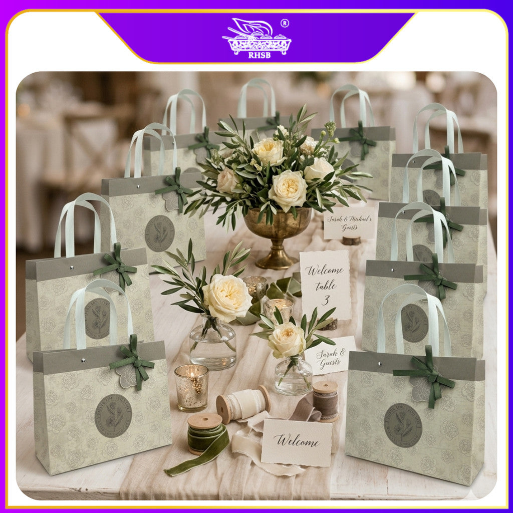 [1PC] Beg Kertas Premium Special Thanks Ribbon Handle Bag PB3196-PB3198