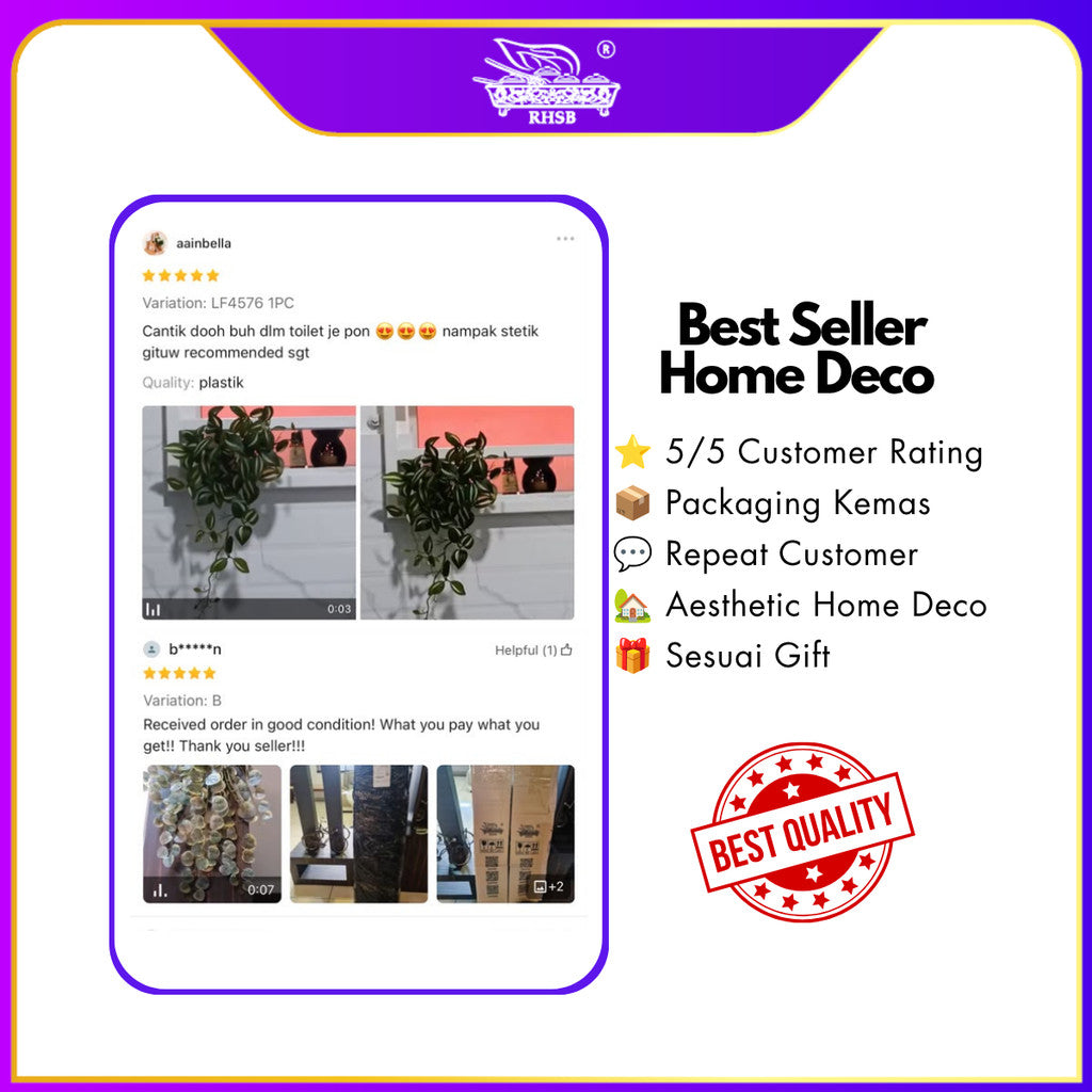 [1 PC] ARTIFICIAL POTTED PLANT / HOME DECOR / POKOK HIASAN / BUNGA / DECOR / DECOR RUMAH / ARTIFICIAL FLOWER / DESIGN VLF VLF6110-6112 98CM