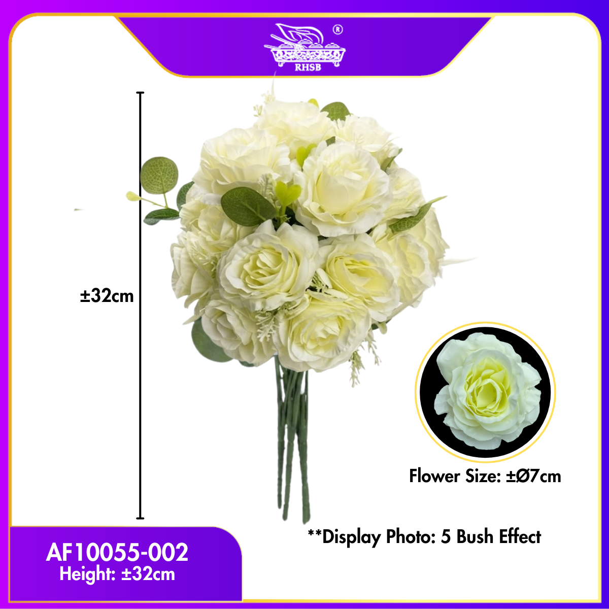 [1PC] Artificial Peony | Tea Rose | Bunga Mum | Artificial Flower | Bunga Hiasan | Wedding Decor | AF10055