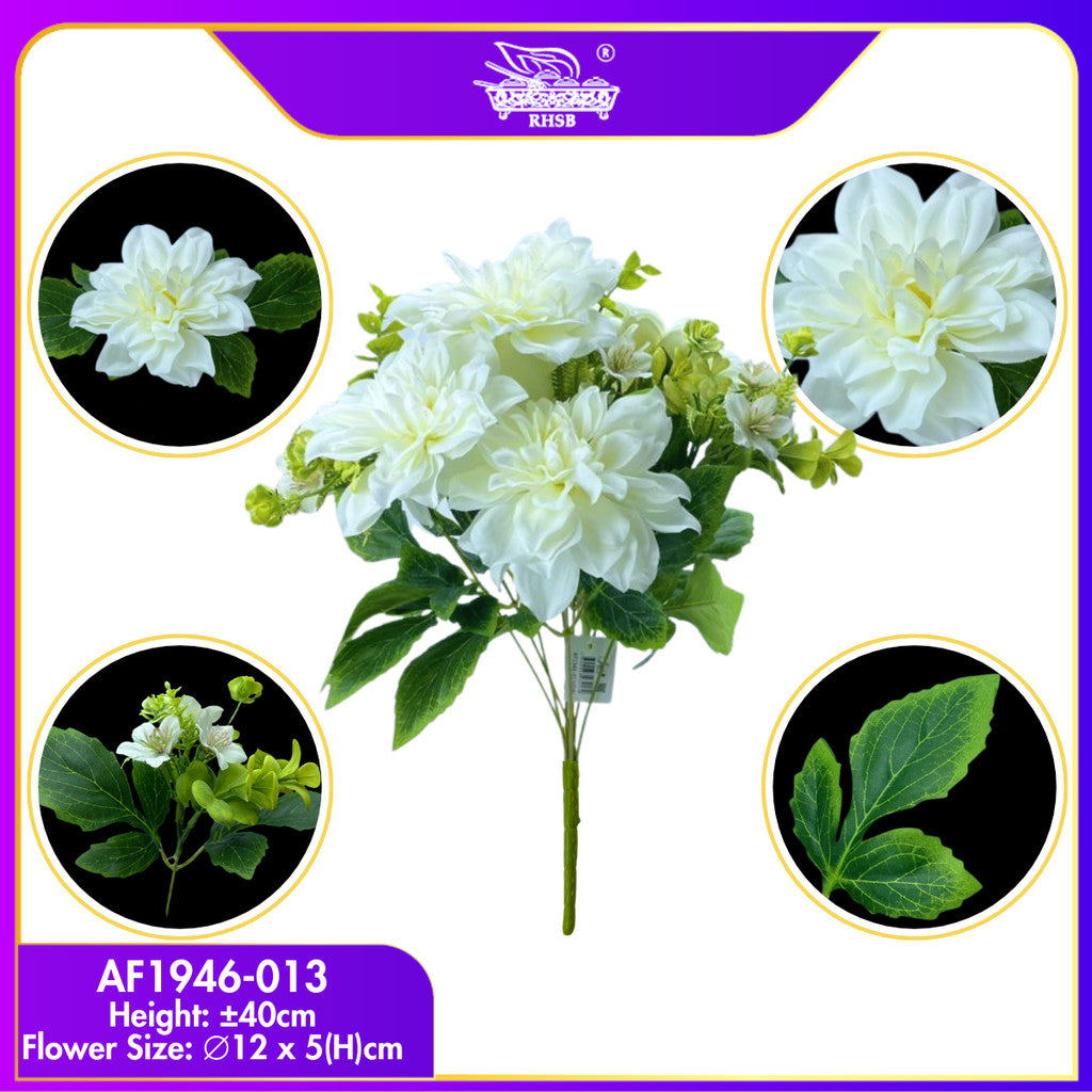 [1 PC]Artificial Dahlia Flower 6 Head / Bunga Hiasan Gubahan Dulang Hantaran / Wedding Decor AF1946