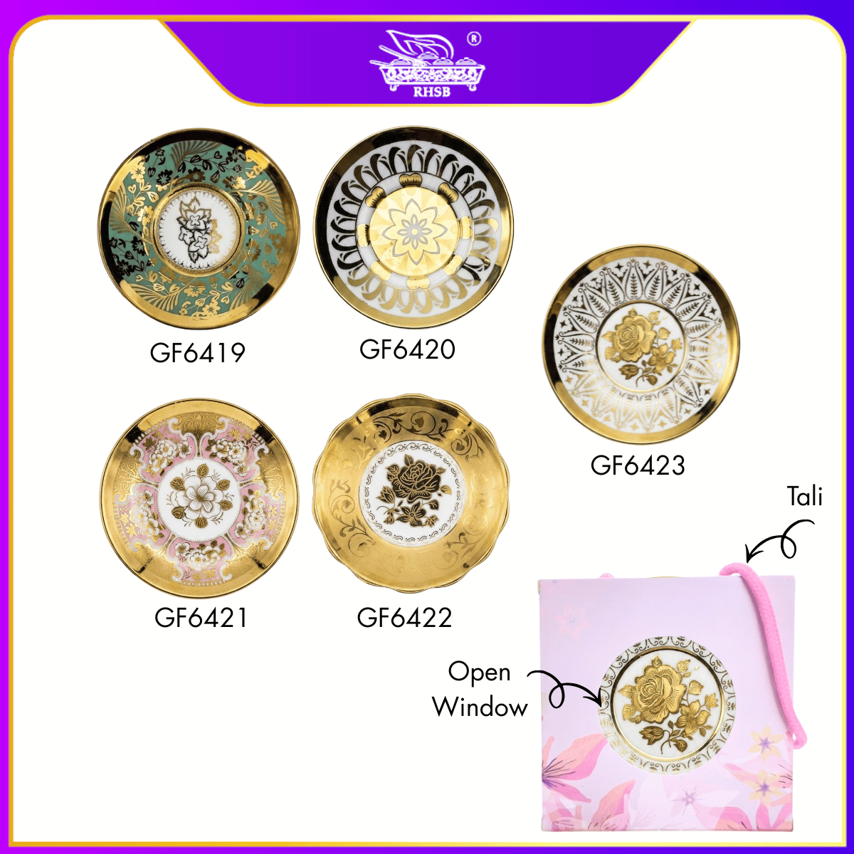 [10 SET] DOORGIFT PIRING SOS SERAMIK GF6419-GF6423 [1/16/32]