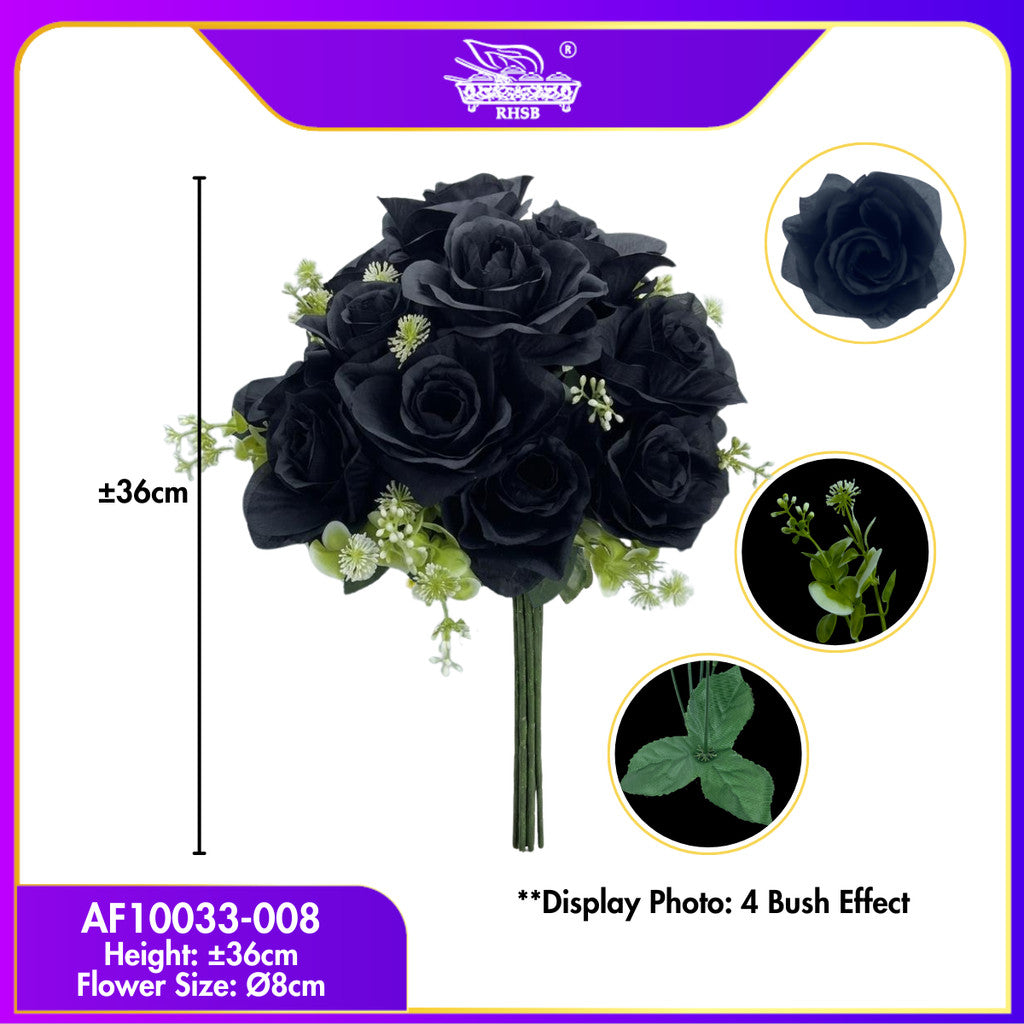 [1 PC] 37cm | Bunga Rose Tiruan 5Kuntum |Bunga Hiasan Rumah |Gubahan Hantaran |Artificial Rose Bouquet for Home & Wedding Decor AF10033