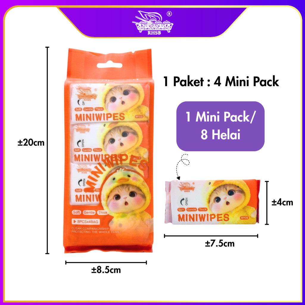 [1 PKT] Mini Wet Tissue Tisu Basah Doorgift Kenduri | Souvenir Kahwin Premium Travel Size