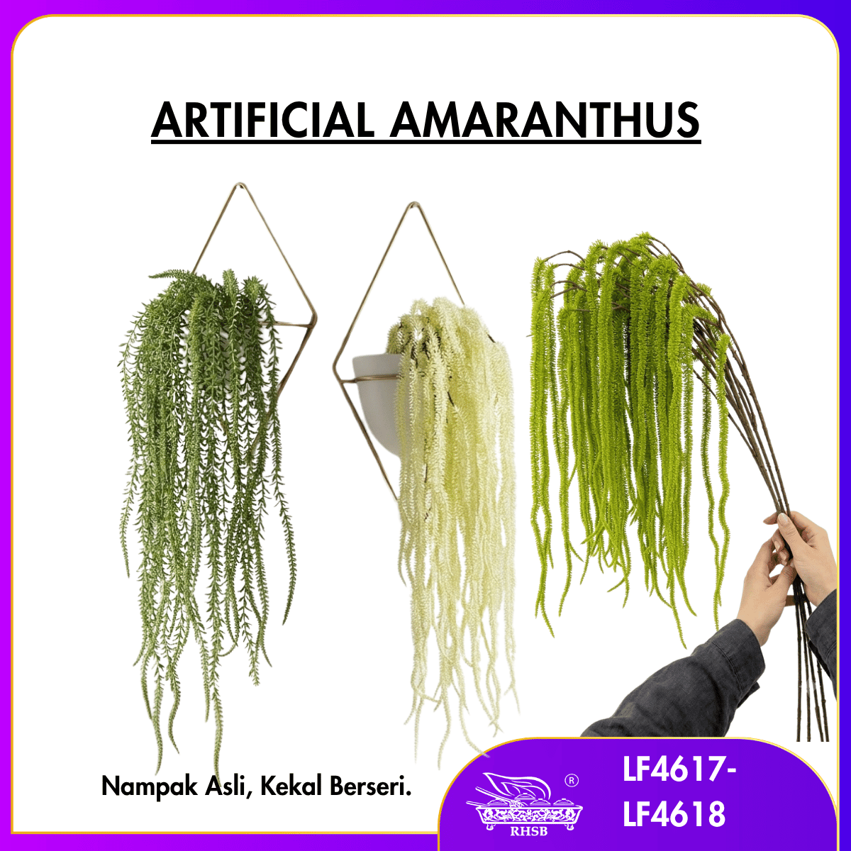 [1 PC]  Artificial Hanging Amaranthus Vine 79cm |Daun Tiruan Gantung Amaranthus | Hiasan Rumah Pelamin  Vertical Garden LF4617-LF4618