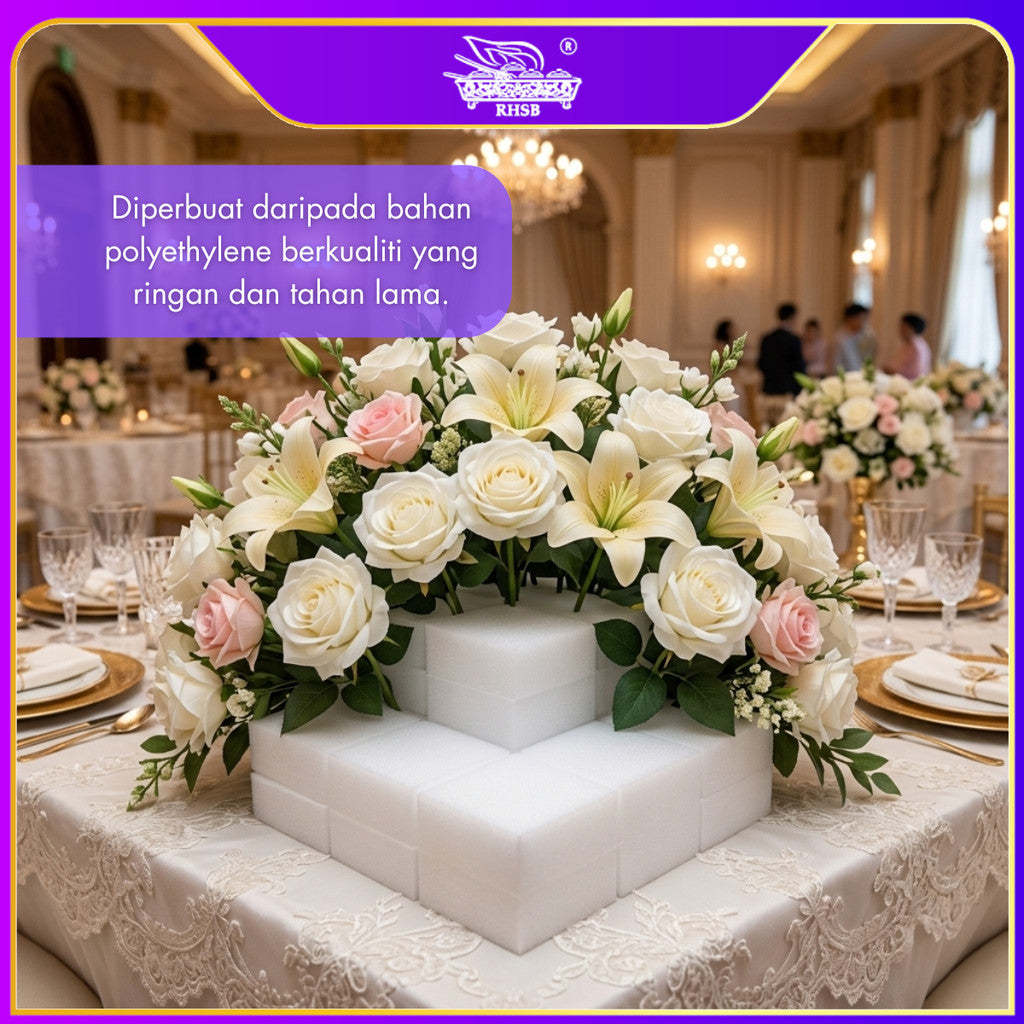 [1 PC] Span Putih 78cm Panjang | Span Bunga Tidak Berhabuk | Floral Foam Gubahan Bunga Pelamin Bouquet SPT-08