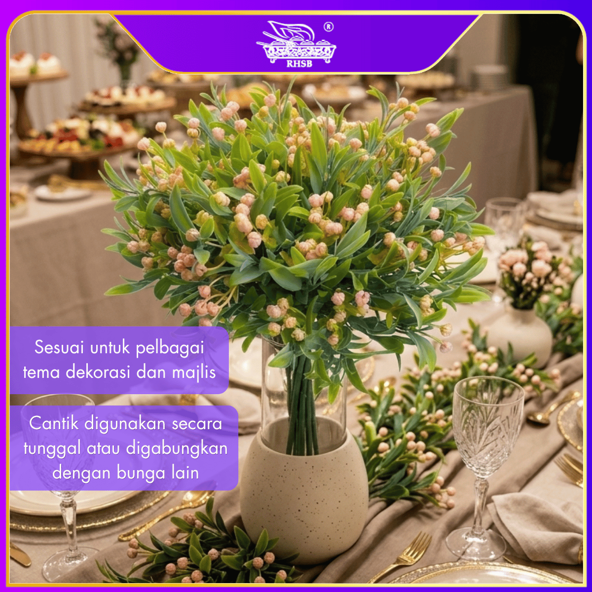 [1 PC] Artificial Baby Breath | Hand Bouquet | Bunga Tangan | Bunga Hiasan | Artificial Flower | AF10054