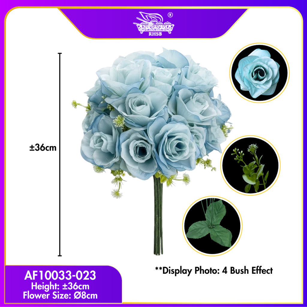 [1 PC] 37cm | Bunga Rose Tiruan 5Kuntum |Bunga Hiasan Rumah |Gubahan Hantaran |Artificial Rose Bouquet for Home & Wedding Decor AF10033