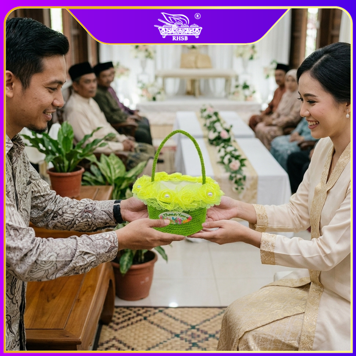 [1 PC] PROMOSI  DOORGIFT BASKET MINI/ BEKAS GULA-GULA /WEDDING DOORGIFT /DOORGIFT CANDY / BEKAS COKLAT GF6148