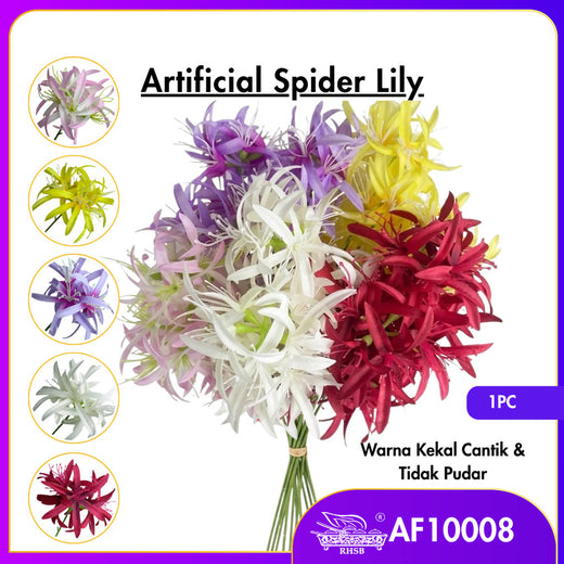 [1 PC] 3 Heads Spider Lily Artificial Flower 67CM | Bunga Palsu Hiasan Rumah Wedding Deco AF10008