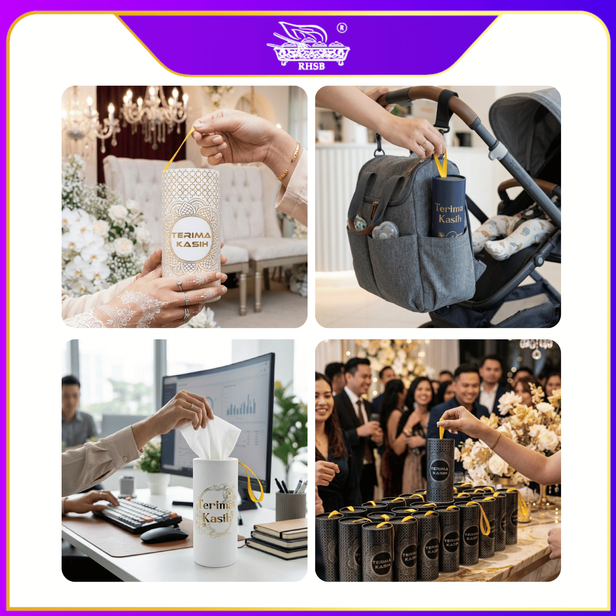 [10 PCS] Doorgift Tisu Eksklusif Kahwin Gold Silver Foil | Premium Wedding Souvenir | Gift Box Tisu | Goodies Gift Murah GF69429-GF6434