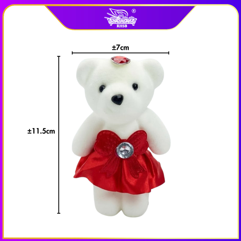 [1PC] Patung Teddy Bear Mini 11CM | Hiasan Bouquet Bunga | Boleh Dicucuk | Bouquet Graduation | Bouquet Hadiah TOY-B149