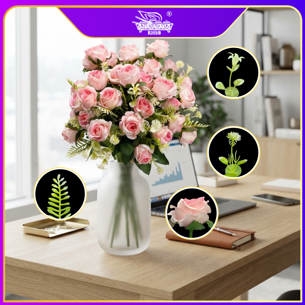 [1PC] Artificial Mini Roses | Mini Rose Bunga Mawar | Bunga Tiruan Kecil | Gubahan Hantaran Pelamin | Wedding | Doorgift | Home Decoration AF1977