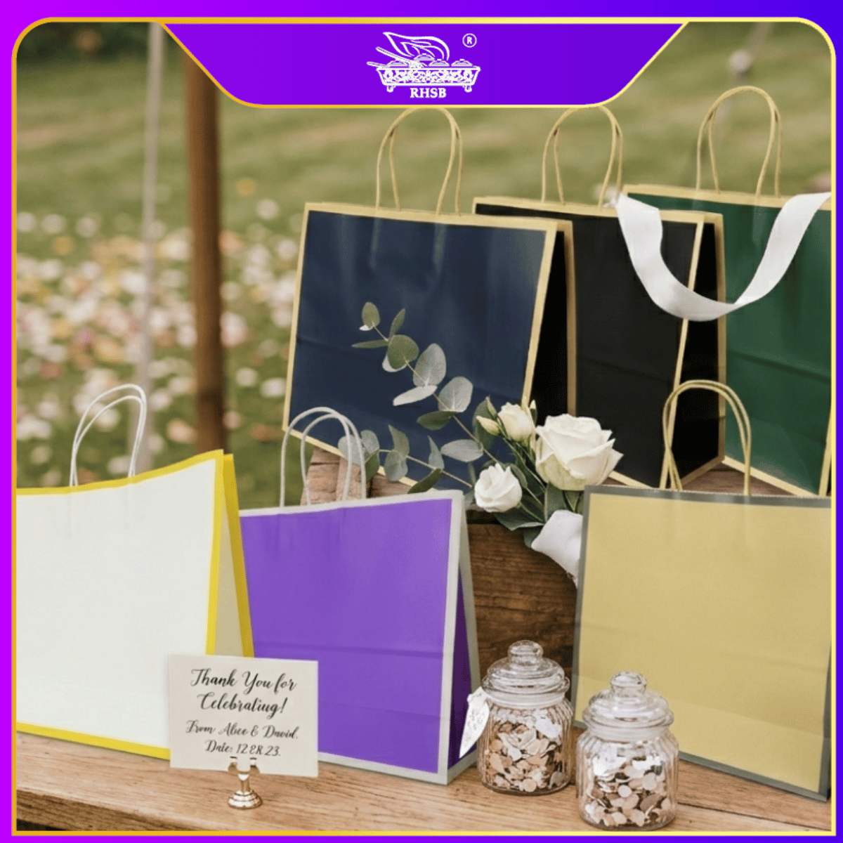 [10 PCS] CRAFT PAPER BAG WITH HANDLE/ WEDDING GIFT BAG/ DOORGIFT BAG/GOODIES BAG /RECYCLABLE BAG/ BEG MURAH/ BAG JAMUAN