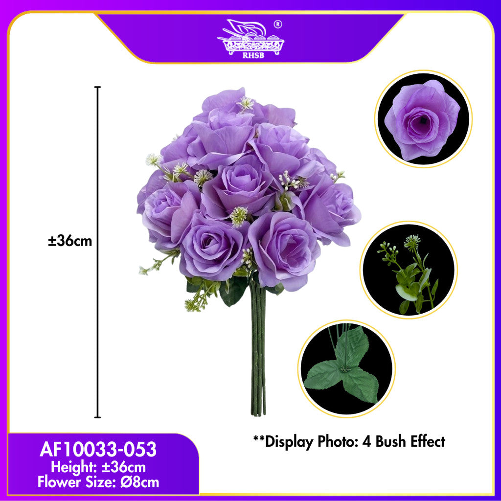 [1 PC] 37cm | Bunga Rose Tiruan 5Kuntum |Bunga Hiasan Rumah |Gubahan Hantaran |Artificial Rose Bouquet for Home & Wedding Decor AF10033