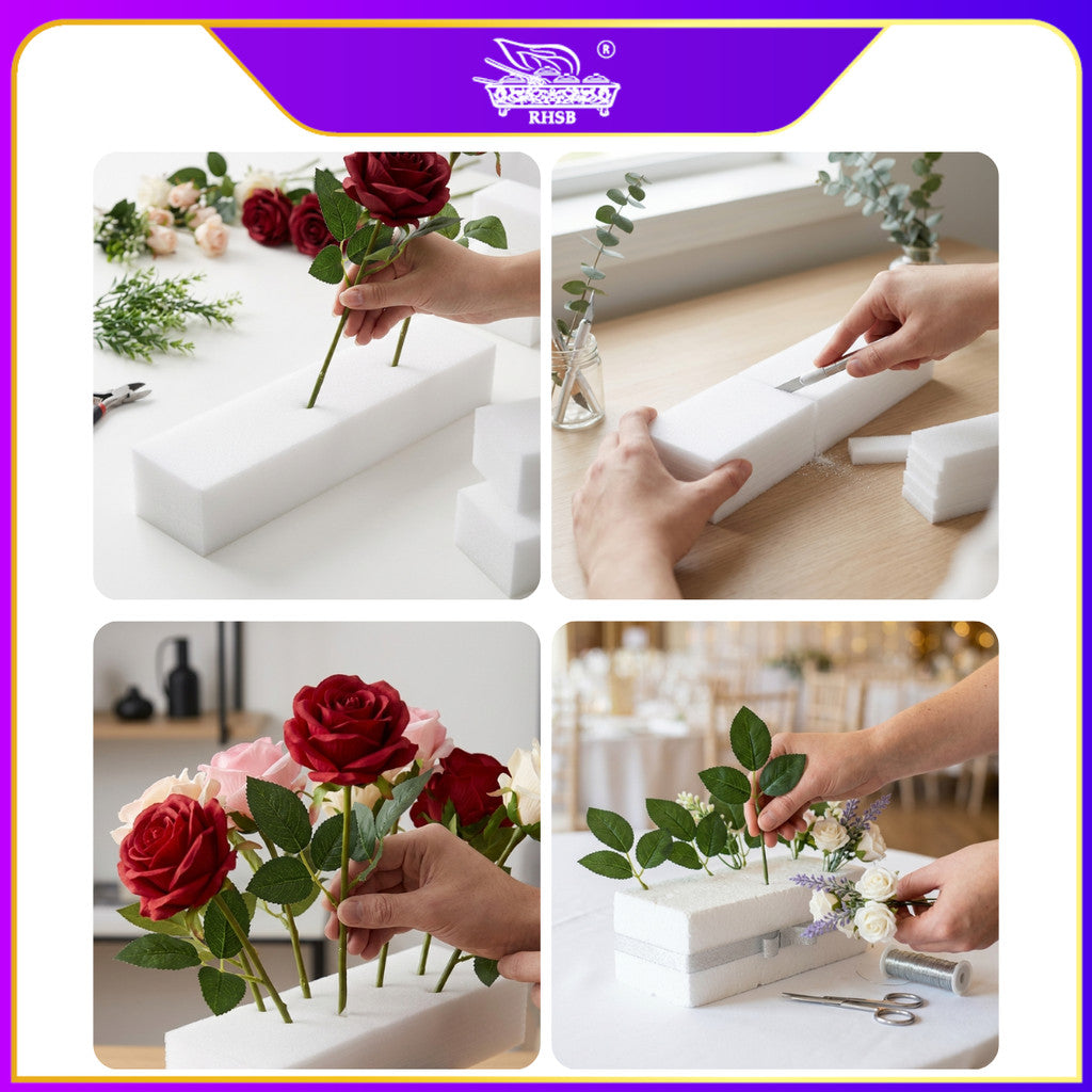 [1 PC] Span Putih 78cm Panjang | Span Bunga Tidak Berhabuk | Floral Foam Gubahan Bunga Pelamin Bouquet SPT-08