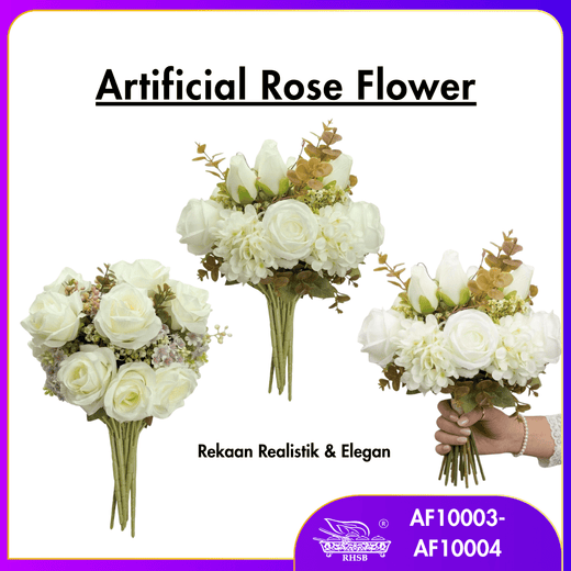 [1 PC] Bunga Rose | Bunga Hiasan | Bunga Ros | Bunga Hantaran | Artificial Rose Flower | AF10003-AF10004