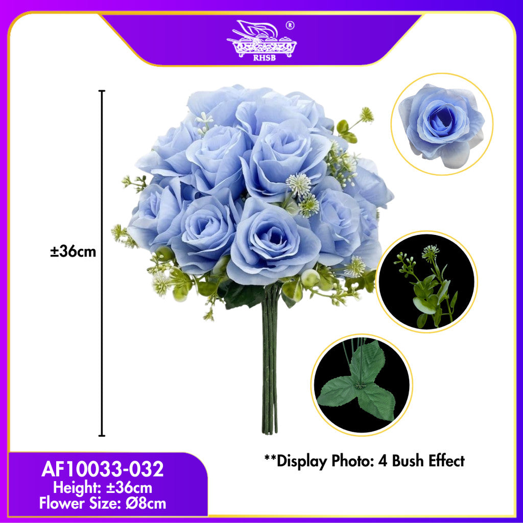 [1 PC] 37cm | Bunga Rose Tiruan 5Kuntum |Bunga Hiasan Rumah |Gubahan Hantaran |Artificial Rose Bouquet for Home & Wedding Decor AF10033