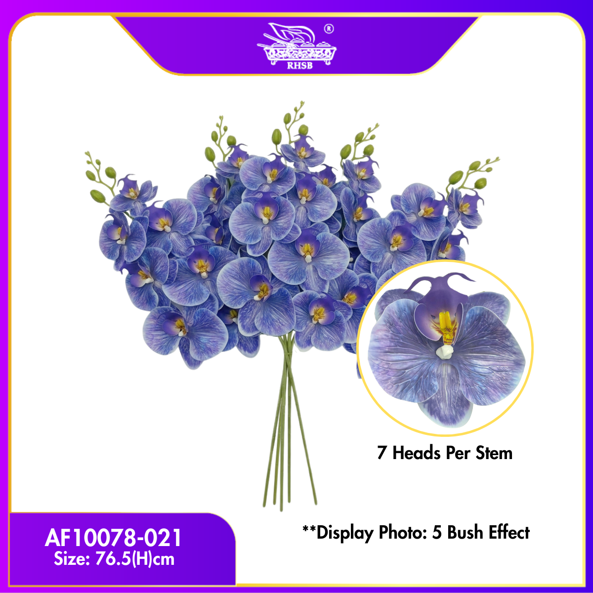 [1PC] Artificial Butterfly Orchid | Bunga Orkid 3D AF10078