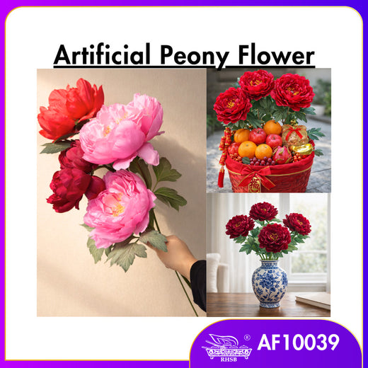 [1PC] Peony Artificial Flower 53cm | Single Flower Head 15cm | Chinese New Year Deco Hamper AF10039