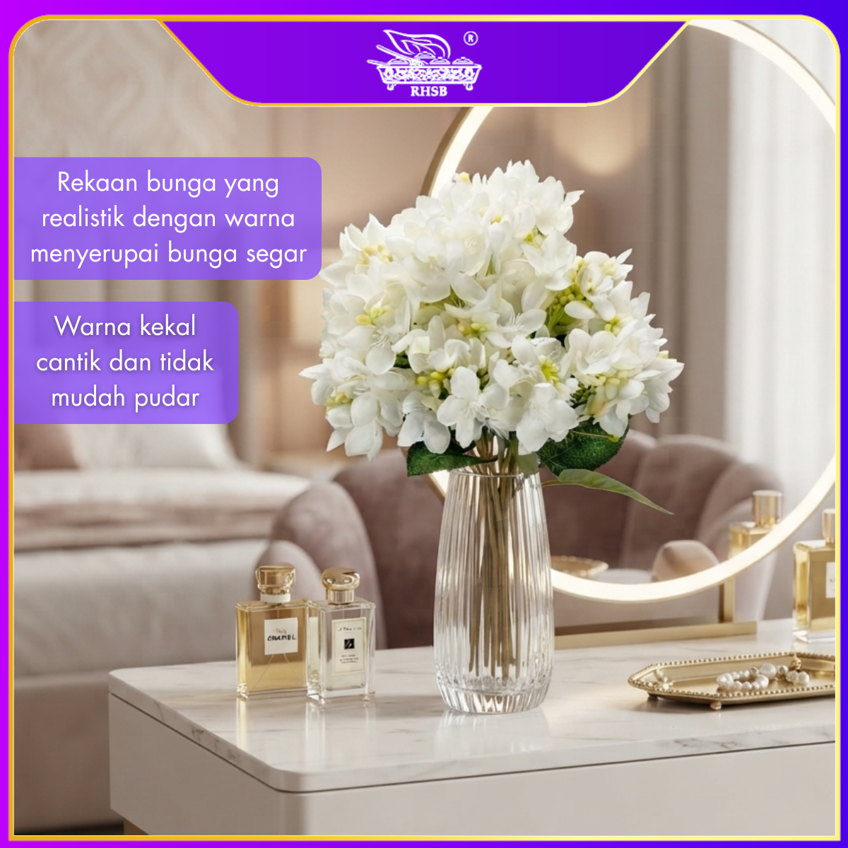 [1 PC] PEACH BLOSSOM FLOWER / KENYA ROSE / BUNGA HIASAN / ARTIFICIAL FLOWER / FLOWER / AF1999