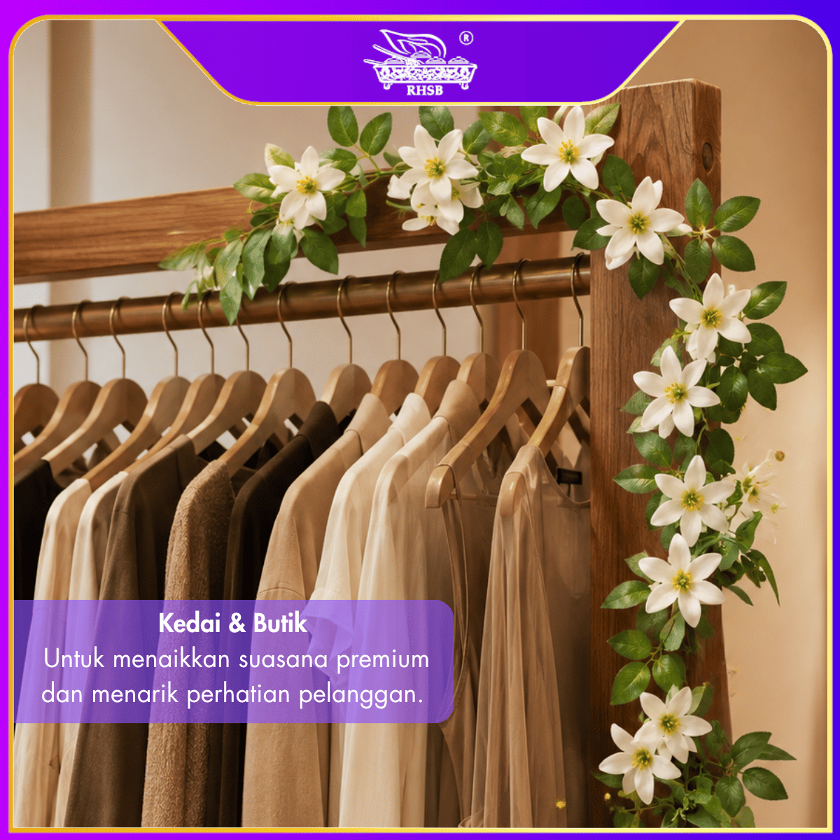 [1PC] 240CM Bunga Tiruan Kemuning Muraya | Garland Hiasan Pelamin Backdrop Wedding AF10046
