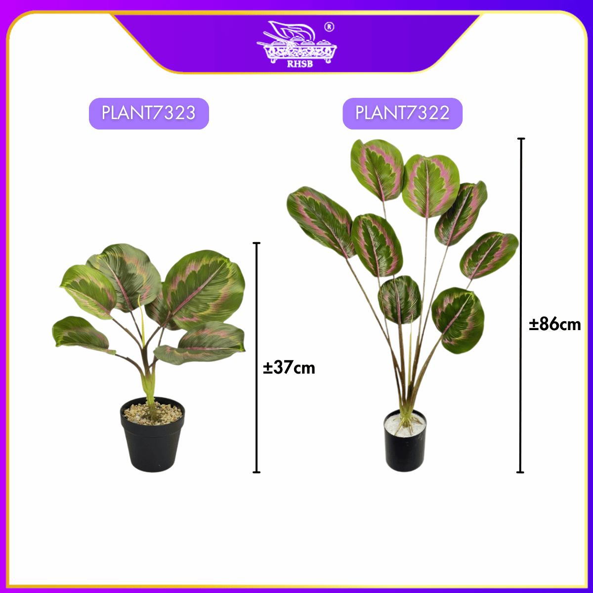 ARTIFICIAL CALATHEAS PLANT / BONSAI / BONZAI / HOME DECOR / BUNGA HIASAN / DECOR RUMAH / PLANT7322-7323