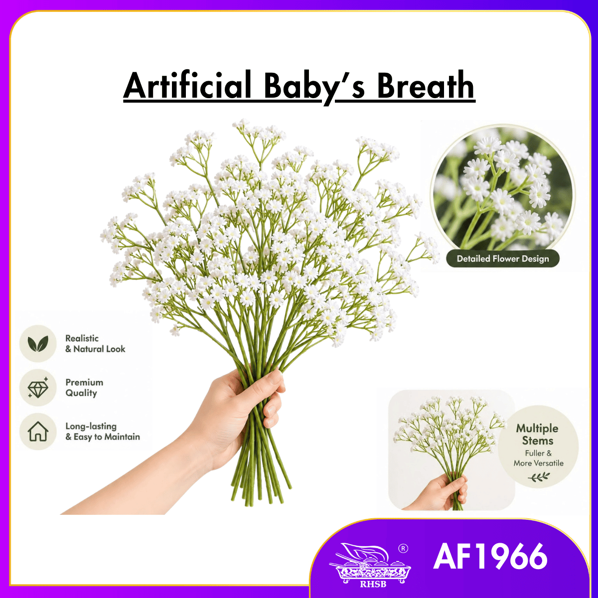 [1 PC] ARITFICIAL BABY BREATH / HAND BOUQUET / BUNGA BABY BREATH / BUNGA HIASAN / ARTIFICIAL FLOWER / FLOWER AF1966