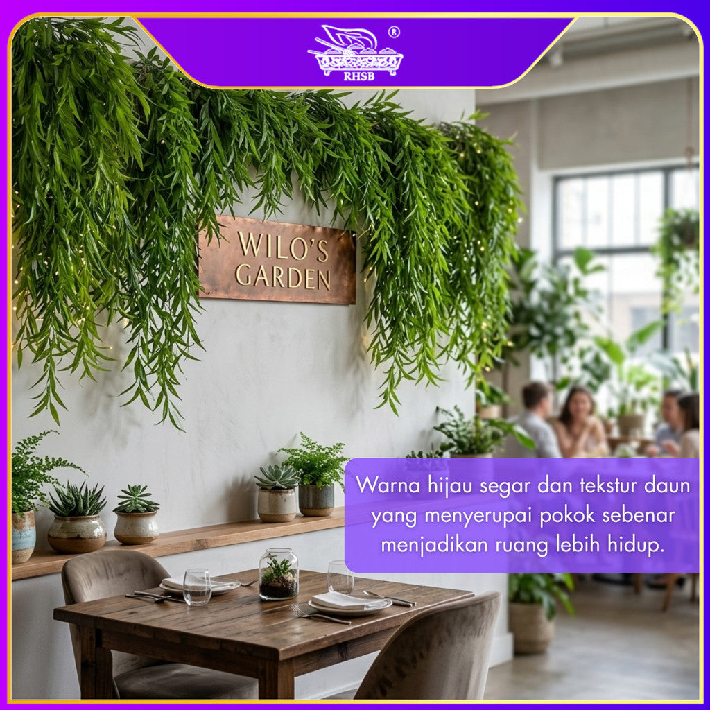 [1 PC] ARTIFICIAL LEAF / HANGING GREEN LEAF / PLASTIC GREENERY LEAVES / WEDDING DECORATION / WALL DECORATION LF4610-LF4611