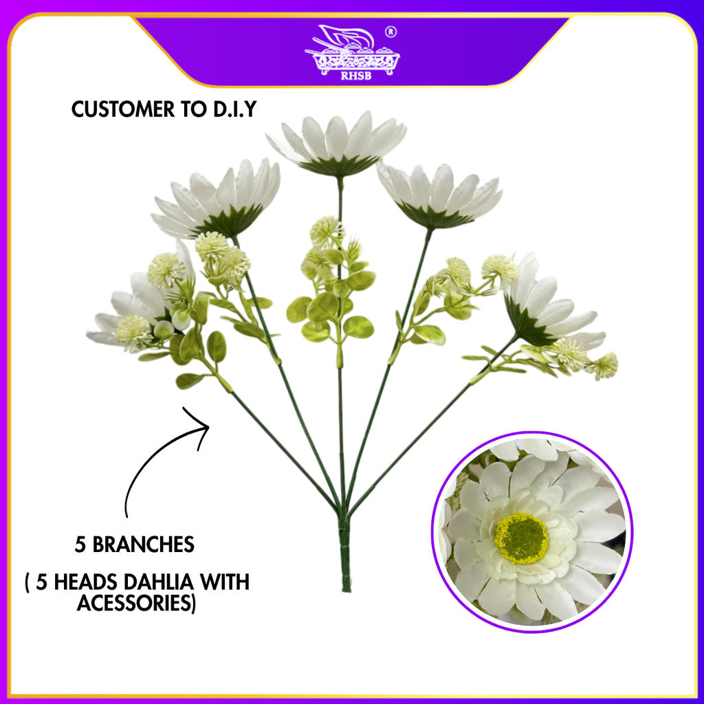 [1 PC] ARTIFICIAL DAISY FLOWER/ BUNGA HIASAN/ WEDDING DECOR/ HANTARAN DECORATION/ BOUQUET FLOWER/ HIASAN RUMAH/ AF1930
