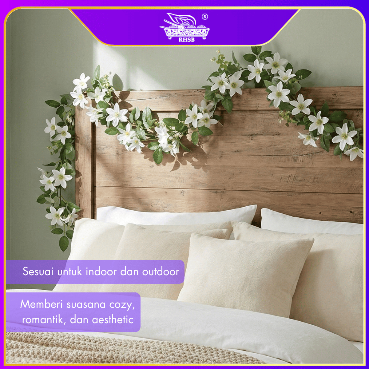 [1PC] 240CM Bunga Tiruan Kemuning Muraya | Garland Hiasan Pelamin Backdrop Wedding AF10046