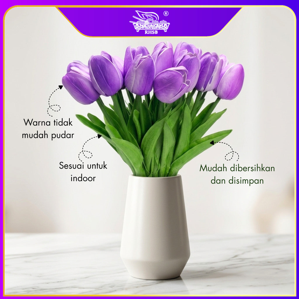 [1PC] ARTIFICIAL TULIP/ BOUQUET BRIDAL/ BUNGA HIASAN/ WEDDING DECORATION/ DINING TABLE DECOR/ BUNGA TULIP HIASAN/ AF1970