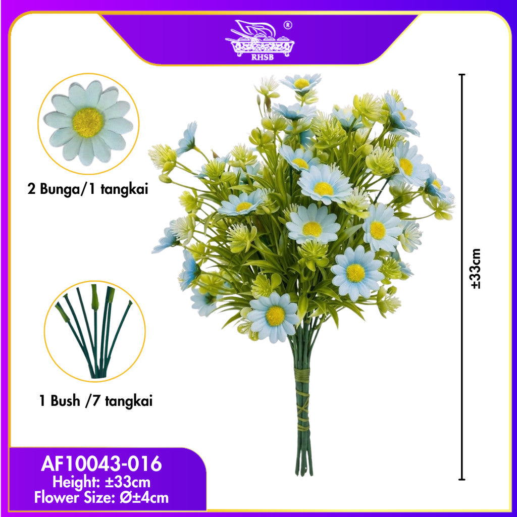 [1 PC] ARTIFICIAL DAISY BUSH AF10043 [1/18/36]