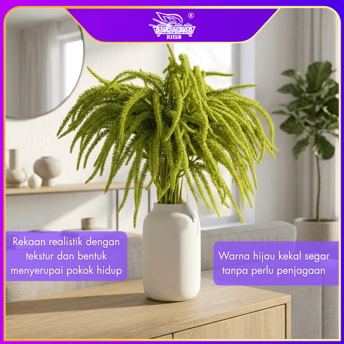 [1 PC] Artificial Hanging Vine 42cm | Daun Tiruan Gantung Amaranthus | Hiasan Rumah Pelamin Backdrop Kafe Vertical Garden LF4616