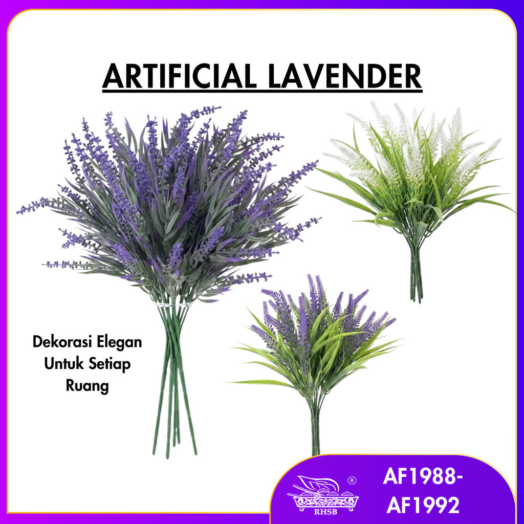 [1 PC] 5-7 BRANCHES ARTIFICIAL FLOWER LAVENDER / WEDDING FAKE FLOWER / BRIDAL BOUQUET / BUNGA HIASAN / HOME DECORATION AF1988-AF1992