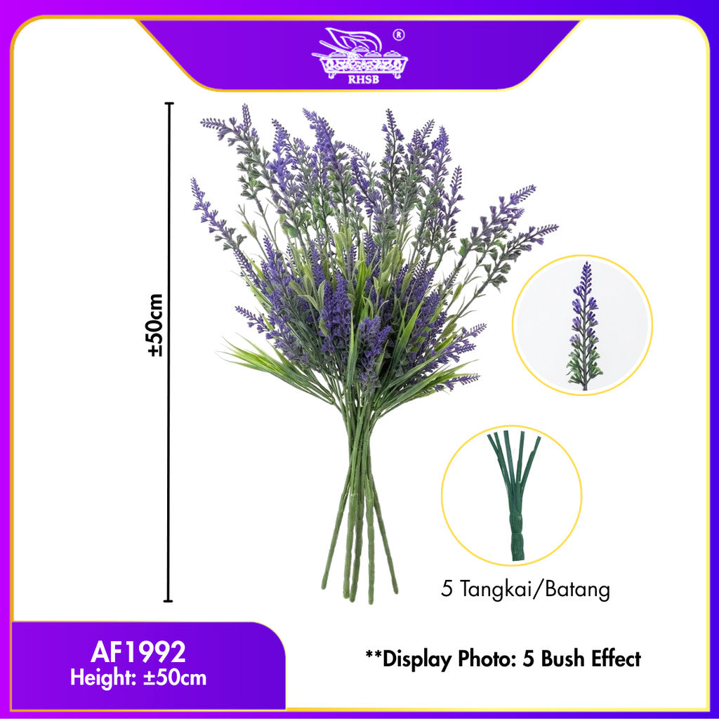 [1 PC] 5-7 BRANCHES ARTIFICIAL FLOWER LAVENDER / WEDDING FAKE FLOWER / BRIDAL BOUQUET / BUNGA HIASAN / HOME DECORATION AF1988-AF1992