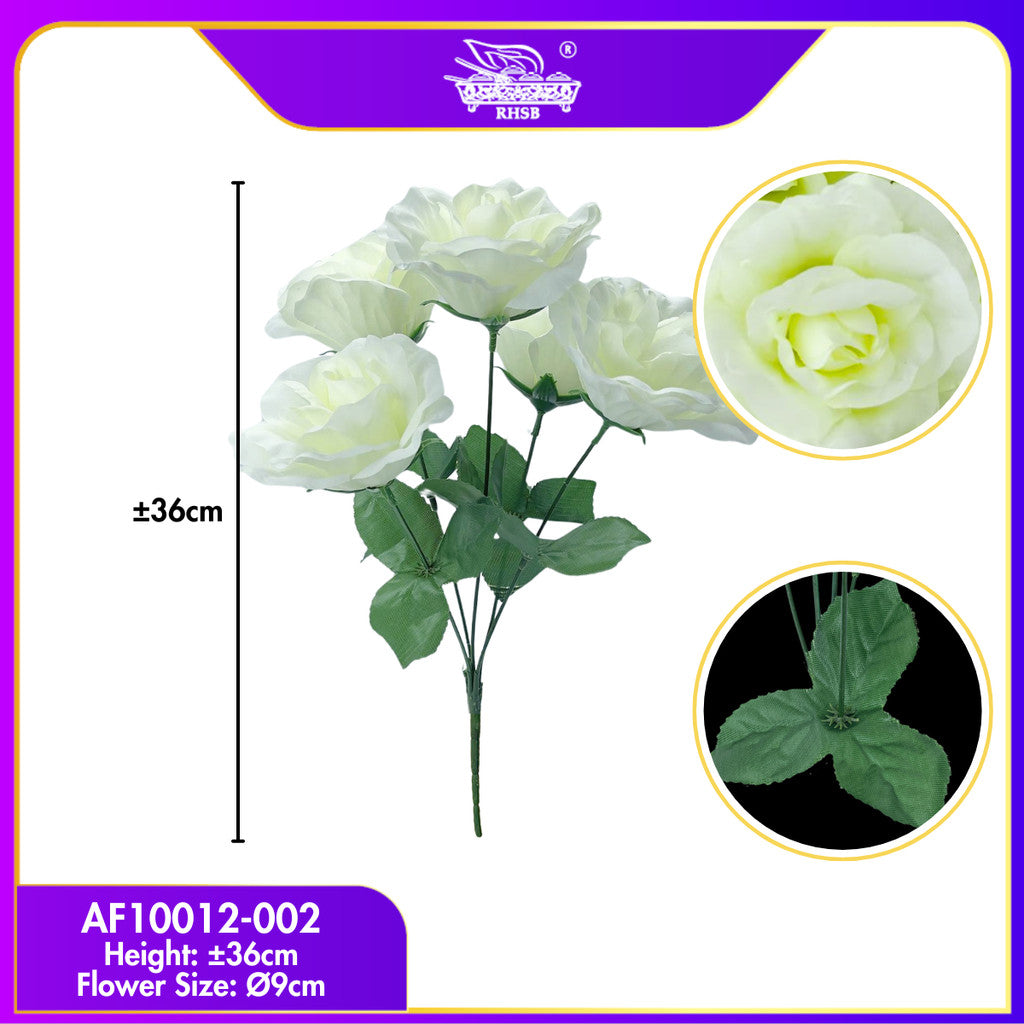 [1SET] 5 HEADS ARTIFICIAL ROSE/ HAND BOUQUET/ BUNGA ROSE/ BUNGA HIASAN/ BUNGA DULANG/ BUNGA ROS TIRUAN / AF10012