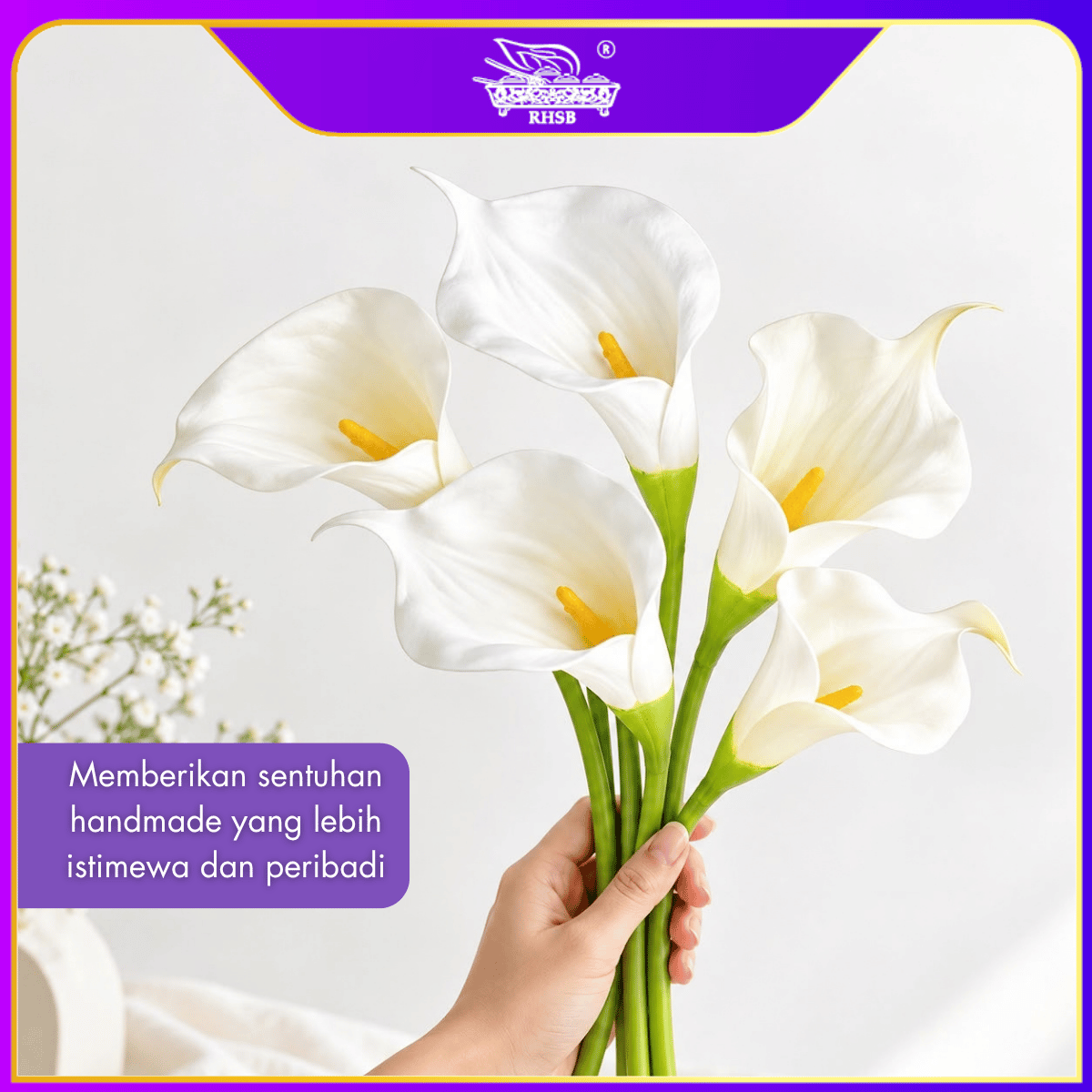 [1 PC]  ARTIFICIAL CALLA LILY / BUNGA LILY / BUNGA HIASAN / ARTIFICIAL FLOWER / HAND BOUQUET WEDDING DECORATION
